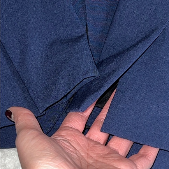 Theory CL Staple Collarless Traceable Wool Blazer Sea Blue 8 - Picture 10 of 11